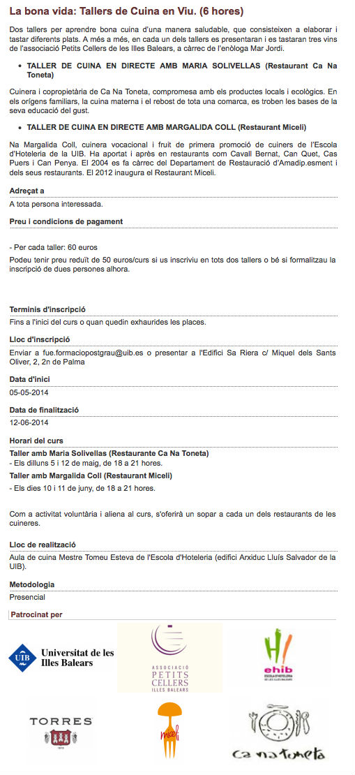 Cicle La Bona Cuina 2014